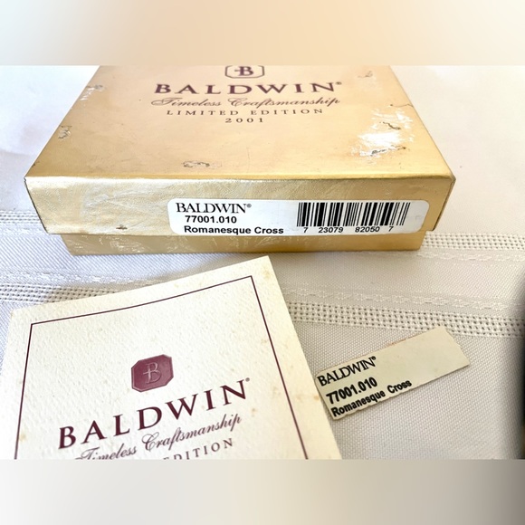 ROMANESQUE CROSS 77001.010 2001 Baldwin Brass Ltd Edition Timeless Craftsmanship - Picture 2 of 6